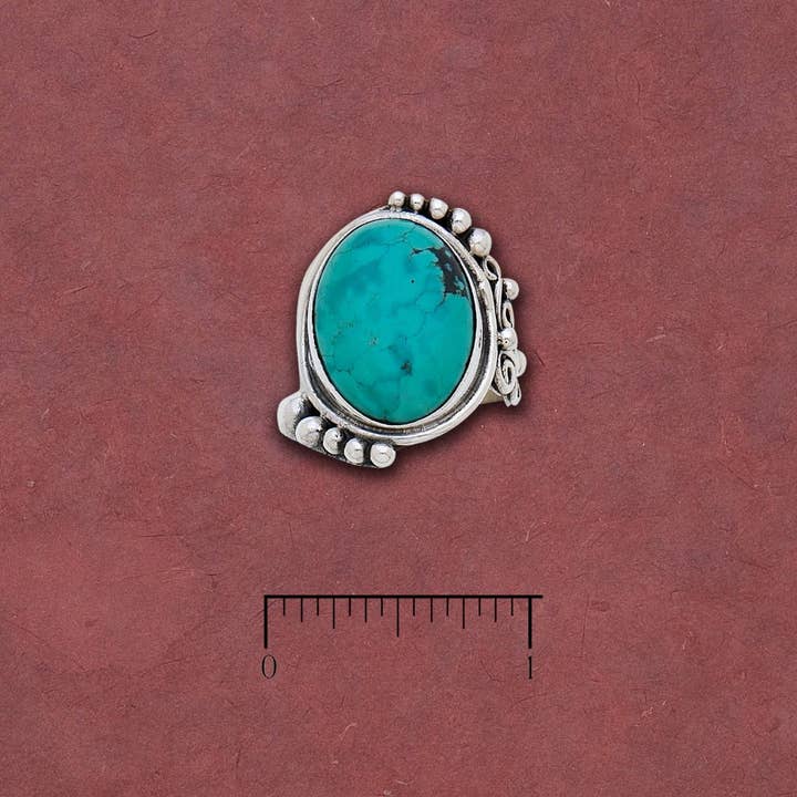 Oval Turquoise Ring for wholesale by Tidepool