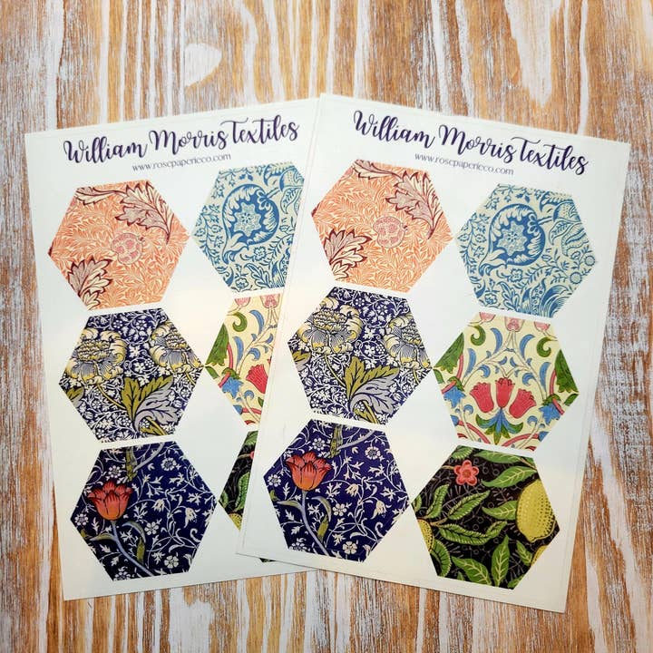 Adesivos de padrão de tecido William Morris por atacado de Rose Paperie