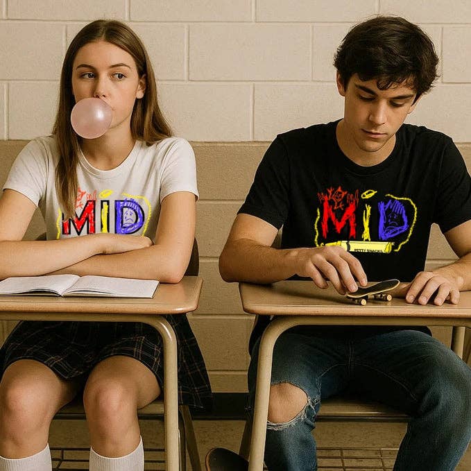 Mid Crayon T Shirt for wholesale by Petty Snacks