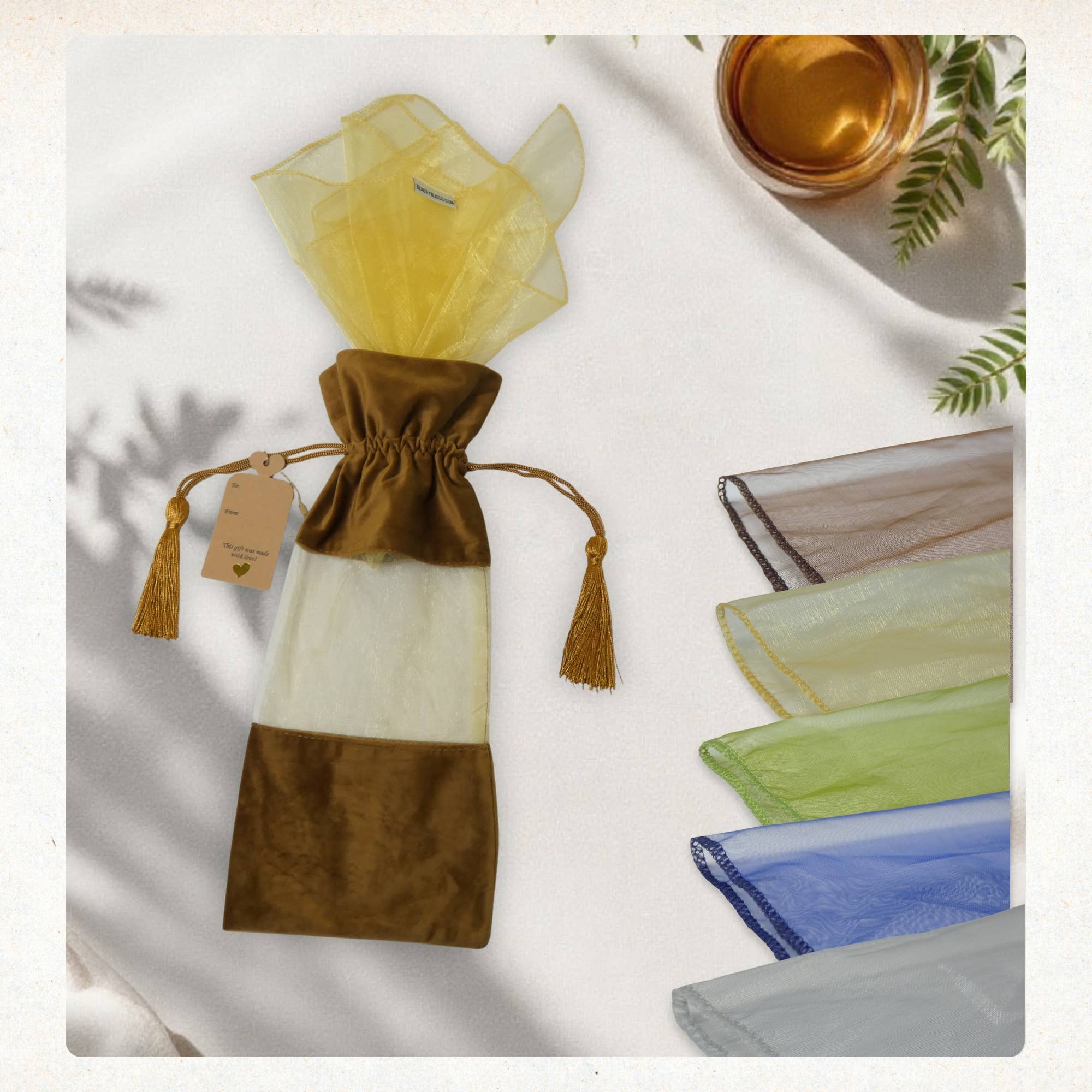 Beauty Blisss - Wholesale Gift Bag Set/Pack - Organza Gift Wrap Fillers – 24" Squares, 5pc & 6pc Sets8