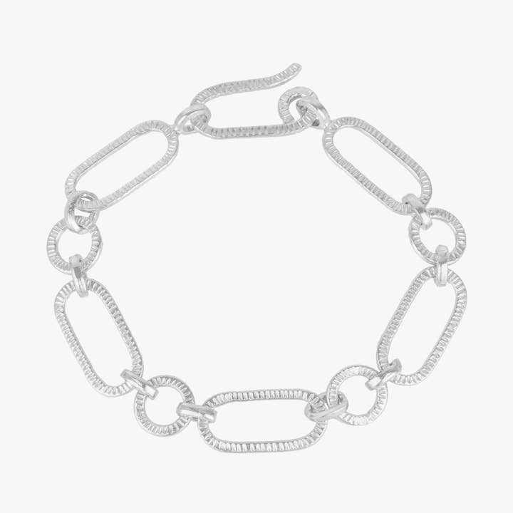Silver Textured Harmony Ancient Bracelet for wholesale by Mejoma