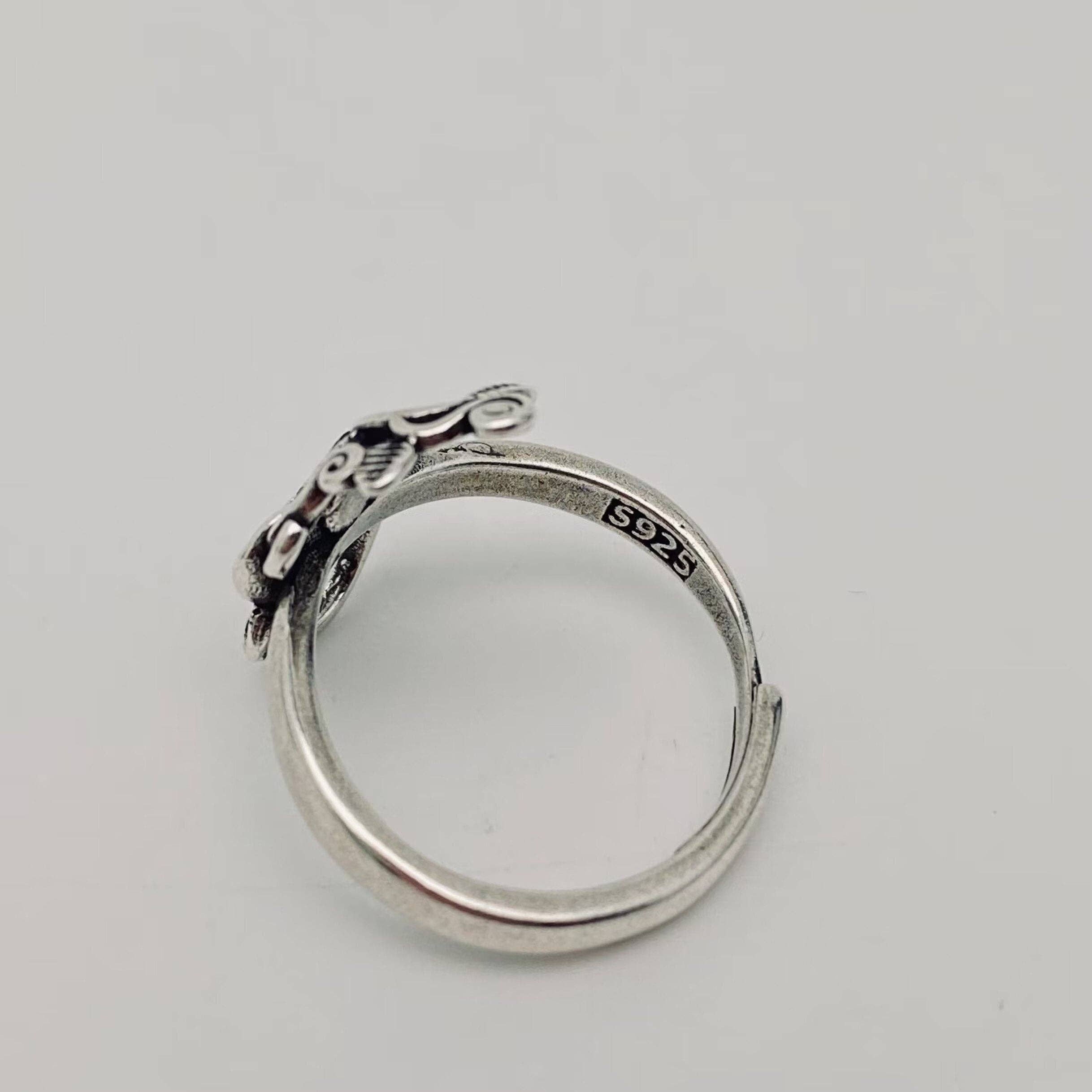 Mio Queena - Vente Bague de cocktail/de cérémonie - Bague rose vintage en métal argenté - GT1