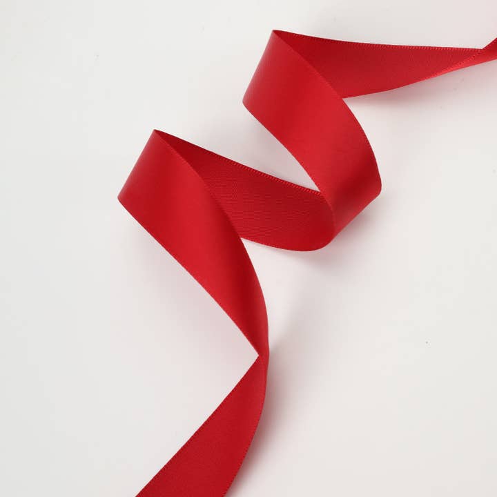 LA Ribbons Wholesale - Wholesale Ribbon - Gift Wrapping - Double Face Satin Ribbon | Red (250)2