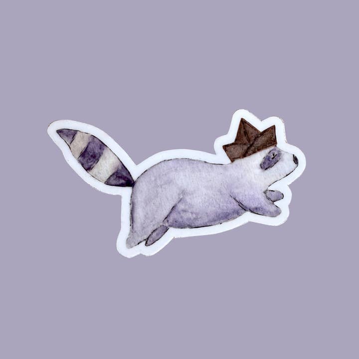 Lionheart Canyon Studio - Wholesale Sticker - Explorer Raccoon Vinyl Sticker1