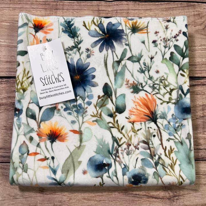 Viridian Blush Whirl Toddler Blanket for wholesale by Busy Little Stitches