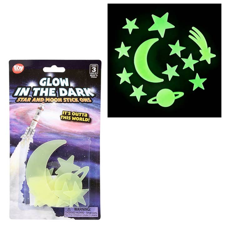 GLOW IN DARK STAR AND MOON STICK ONS LLB kids toys and other Purchase Wholesale glow stars. Free Returns & Net 60 Terms on Faire trending on Faire.
