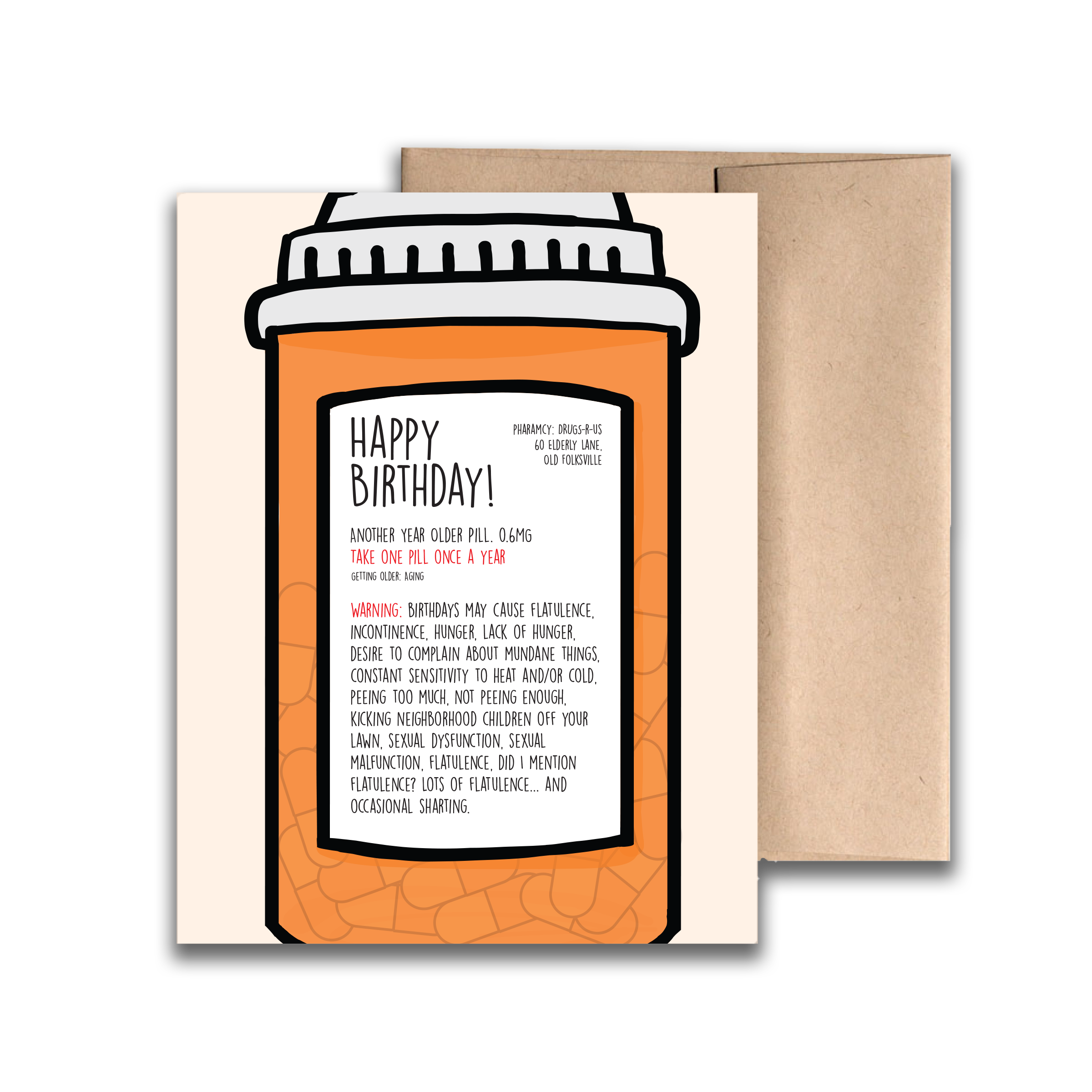 REMOVED BRAND - Wholesale Birthday Card - Birthday Rx Bottle Greeting Card0