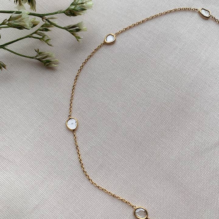 Sophie Deschamps Bijoux - Vendita all'ingrosso Girocollo/collier - Collana catena diamante polki Diana (CCHPR3)