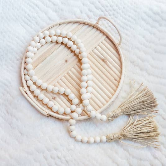 Ivy and Sage Market - Wholesale Bunting/Garland - Eco-friendly Natural Wood Bead Garland with Tassels