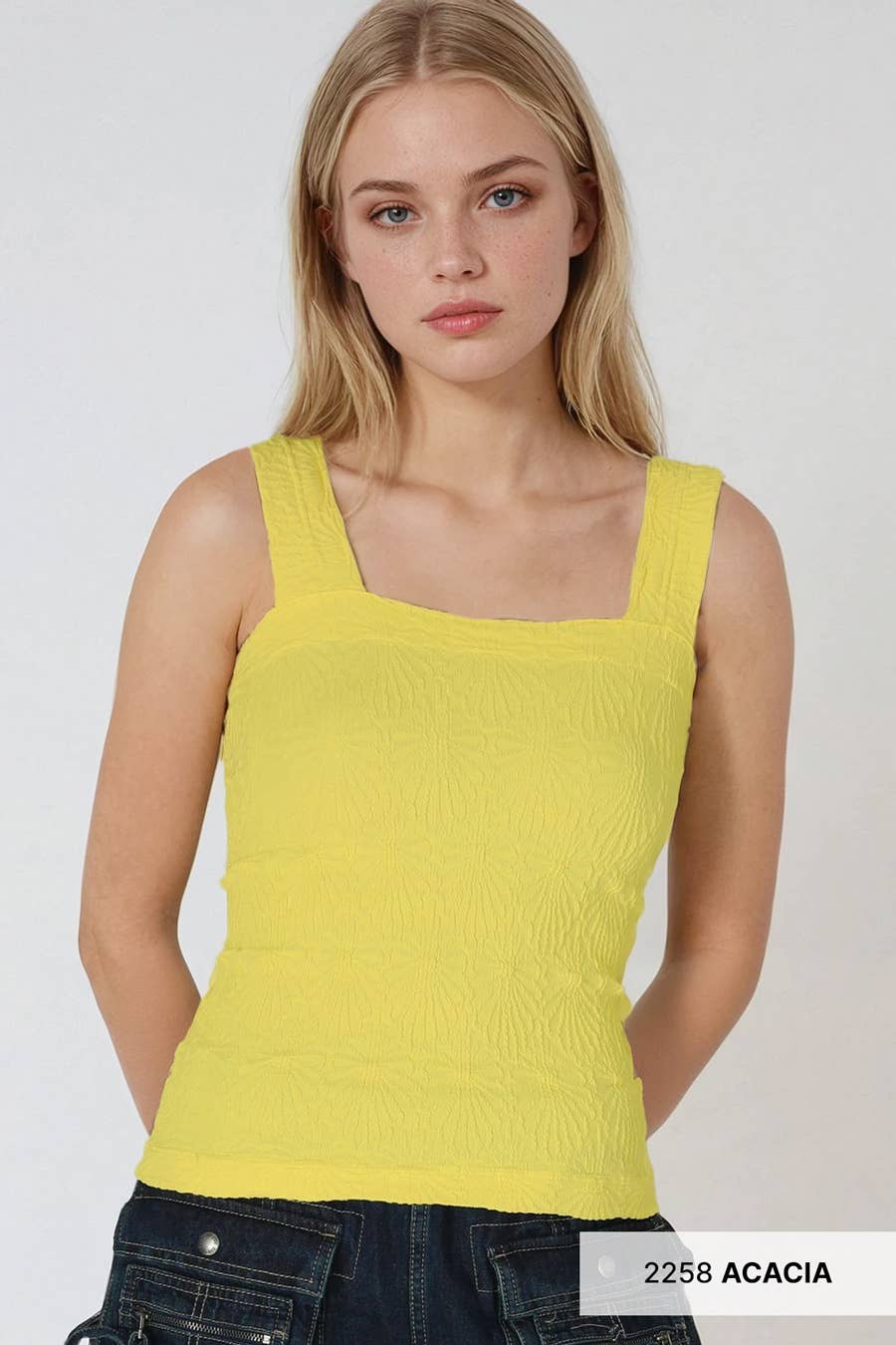 NIKIBIKI - Vente Haut en maille – femme - Haut carré texturé en dentelle NS841632