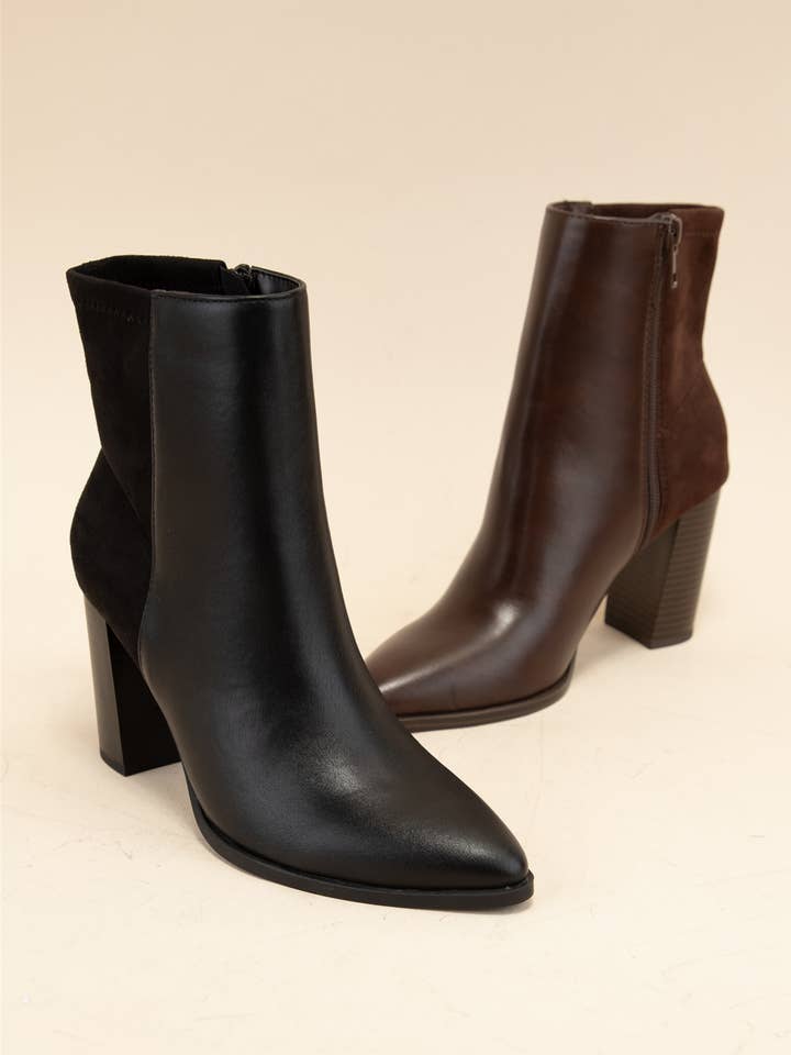 MOVER TWO-TONE POINTED TOE ANKLE BOOTS for wholesale by CCOCCI