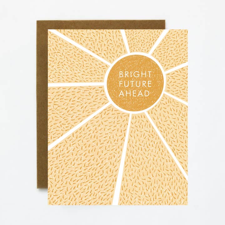Quiet Lines Design - Wholesale Graduation Card - Bright Future-Graduation Greeting Card0