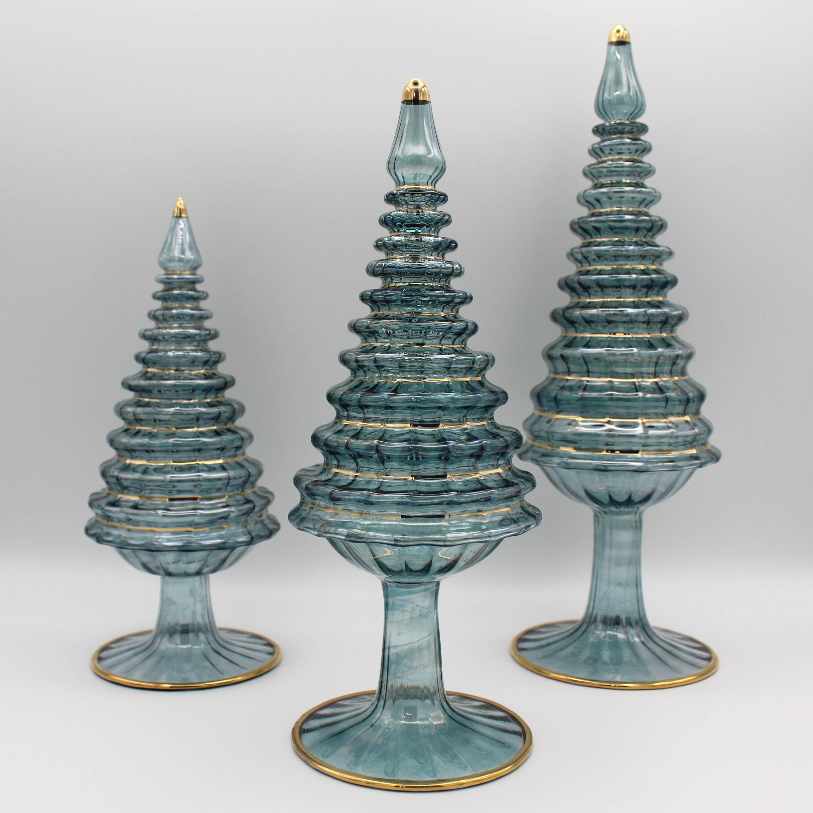 Dandarah (Ships from Canada) - Wholesale Christmas Decoration - Blown Glass Tabletop Christmas Tree - Blue Spruce6