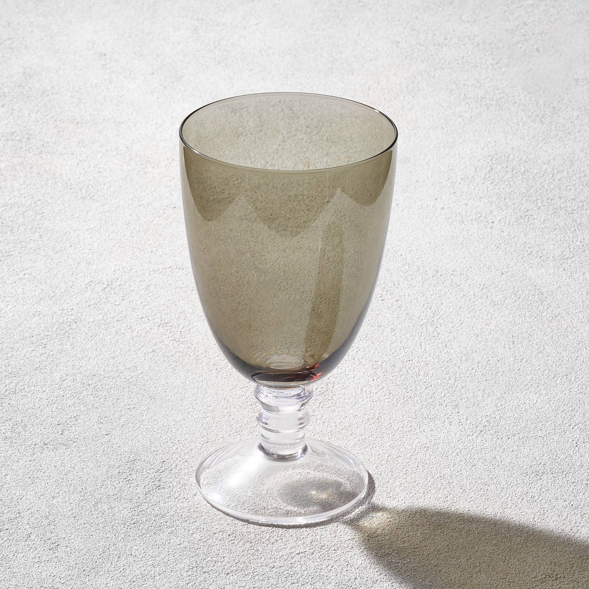 Kadra Kitchenware - Wholesale Wine Glass - Vikko - Iris, Glass Goblet, Smoked with Clear Stem, 20 oz0