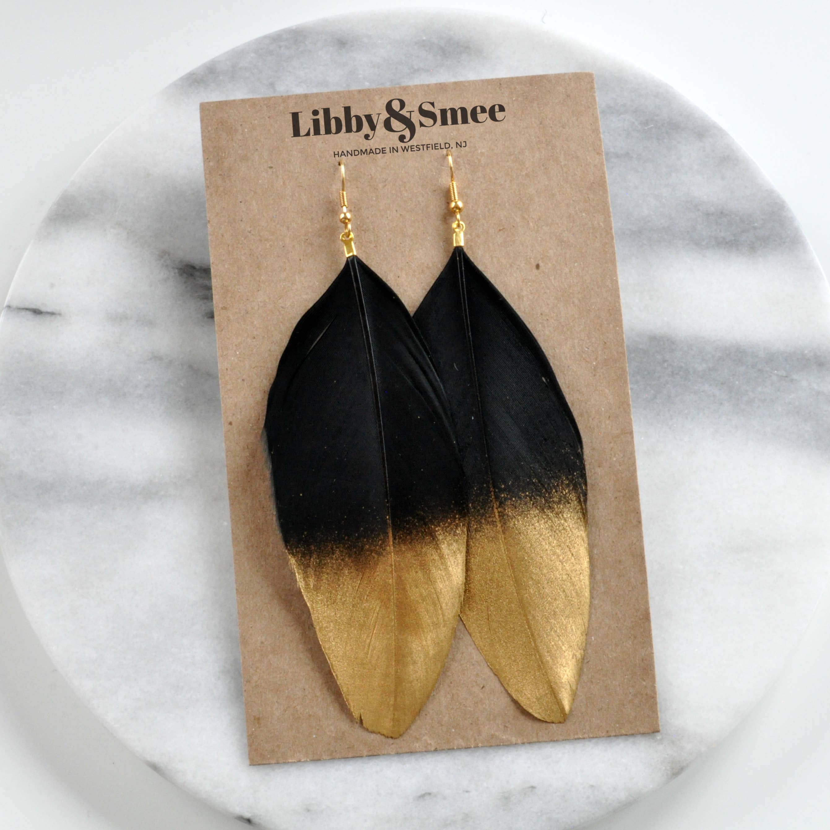 Libby & Smee - Wholesale Dangle Earrings - Gold and Silver Feather Earrings1