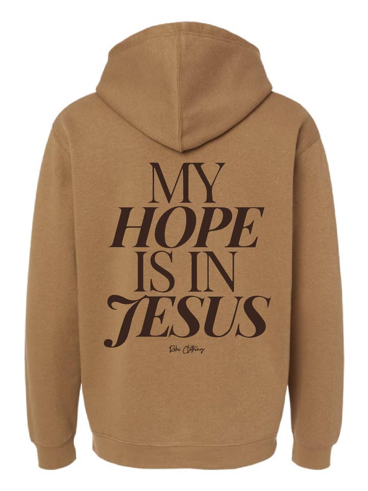 Sweat à capuche My Hope en brun Coyote en vente en gros pour la vente par Rohi Clothing