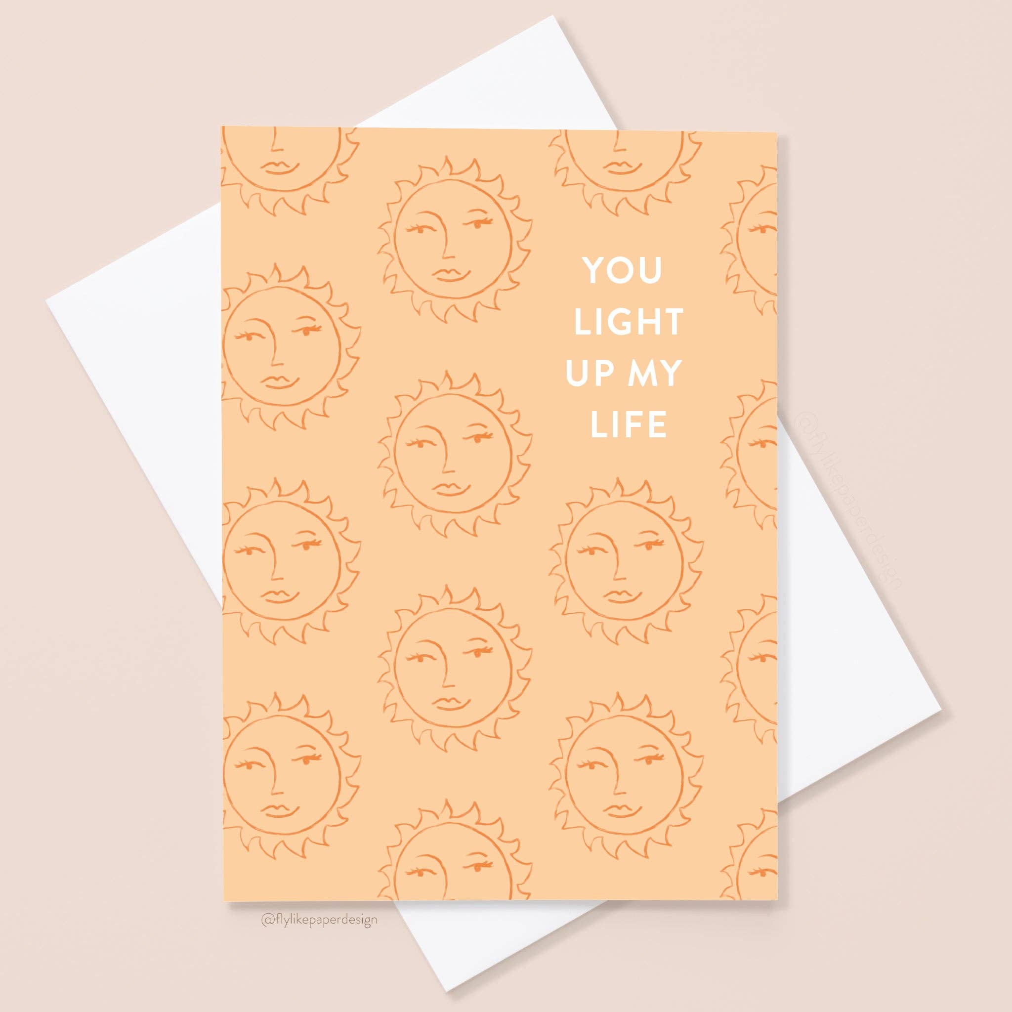 Fly Like Paper Design - Wholesale Love Card - Light Up My Life Sun Card0