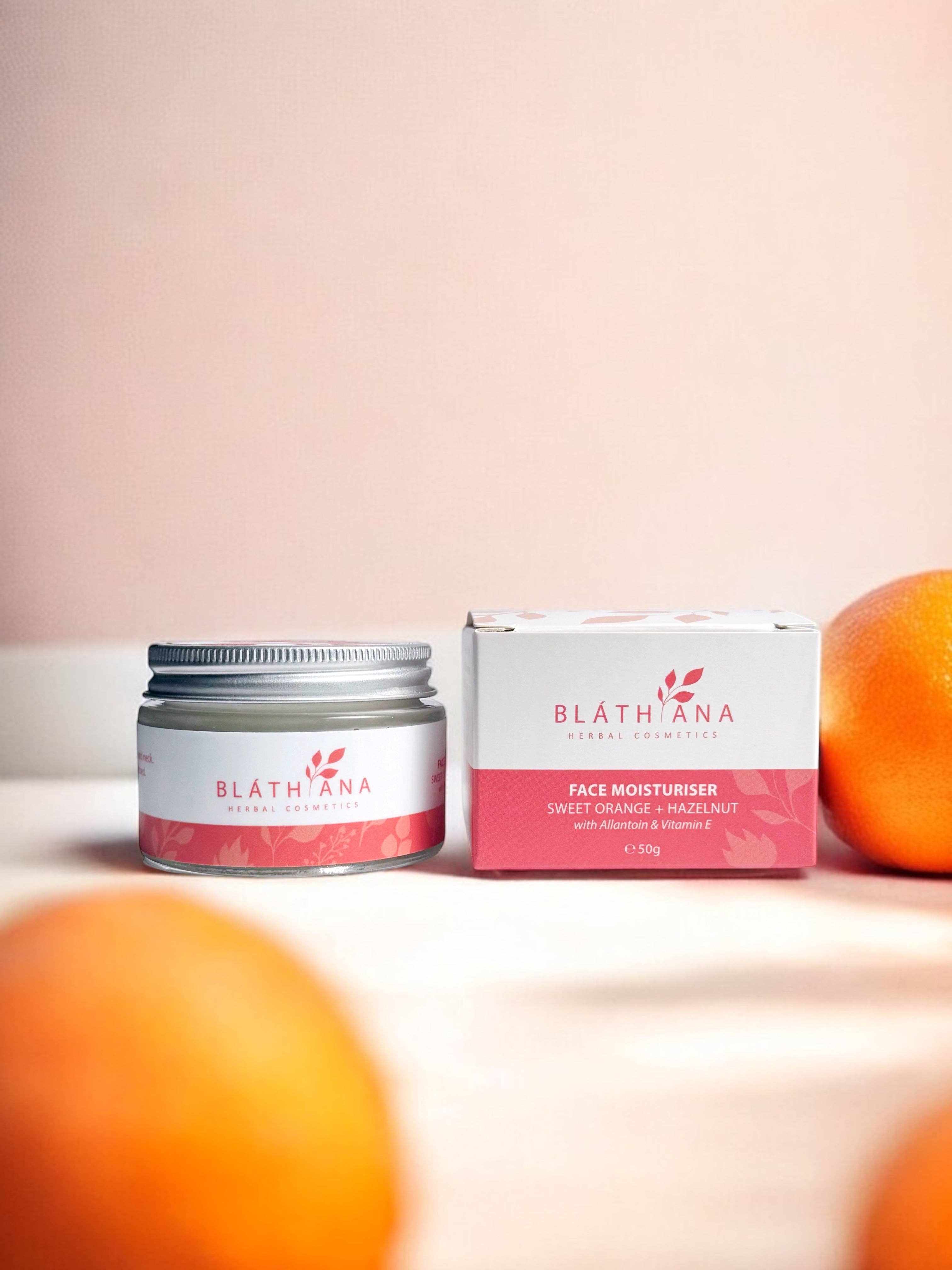 BLATHANA HERBAL COSMETICS - Wholesale Facial Moisturizer - SWEET ORANGE + HAZELNUT FACE MOISTURISER1