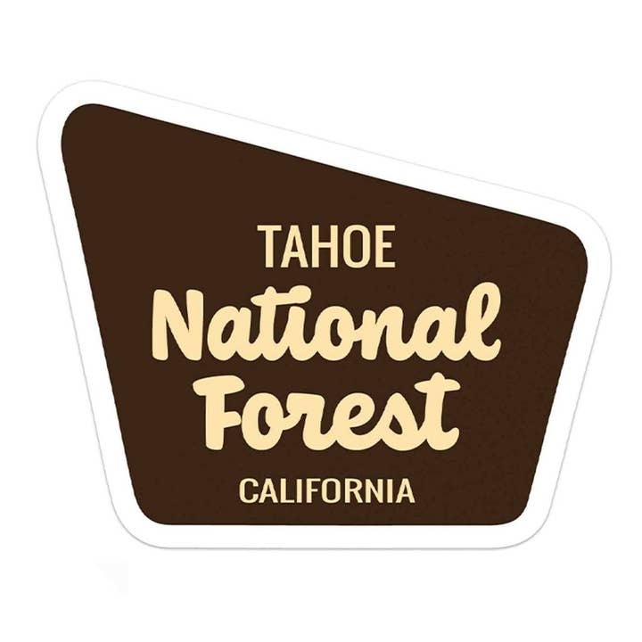 Sticker Forêt nationale de Tahoe pour la vente par Albion Mercantile Co.