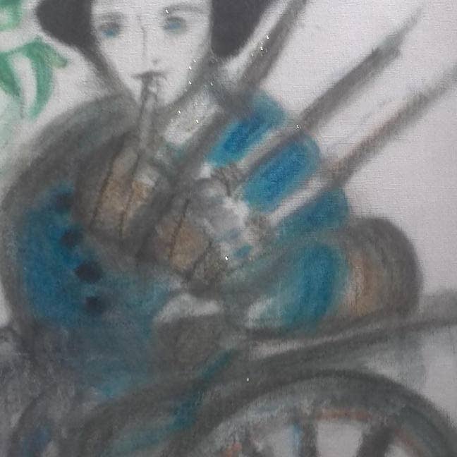 paint The Little Bagpipe Player for wholesale by Les sibyllines peintures