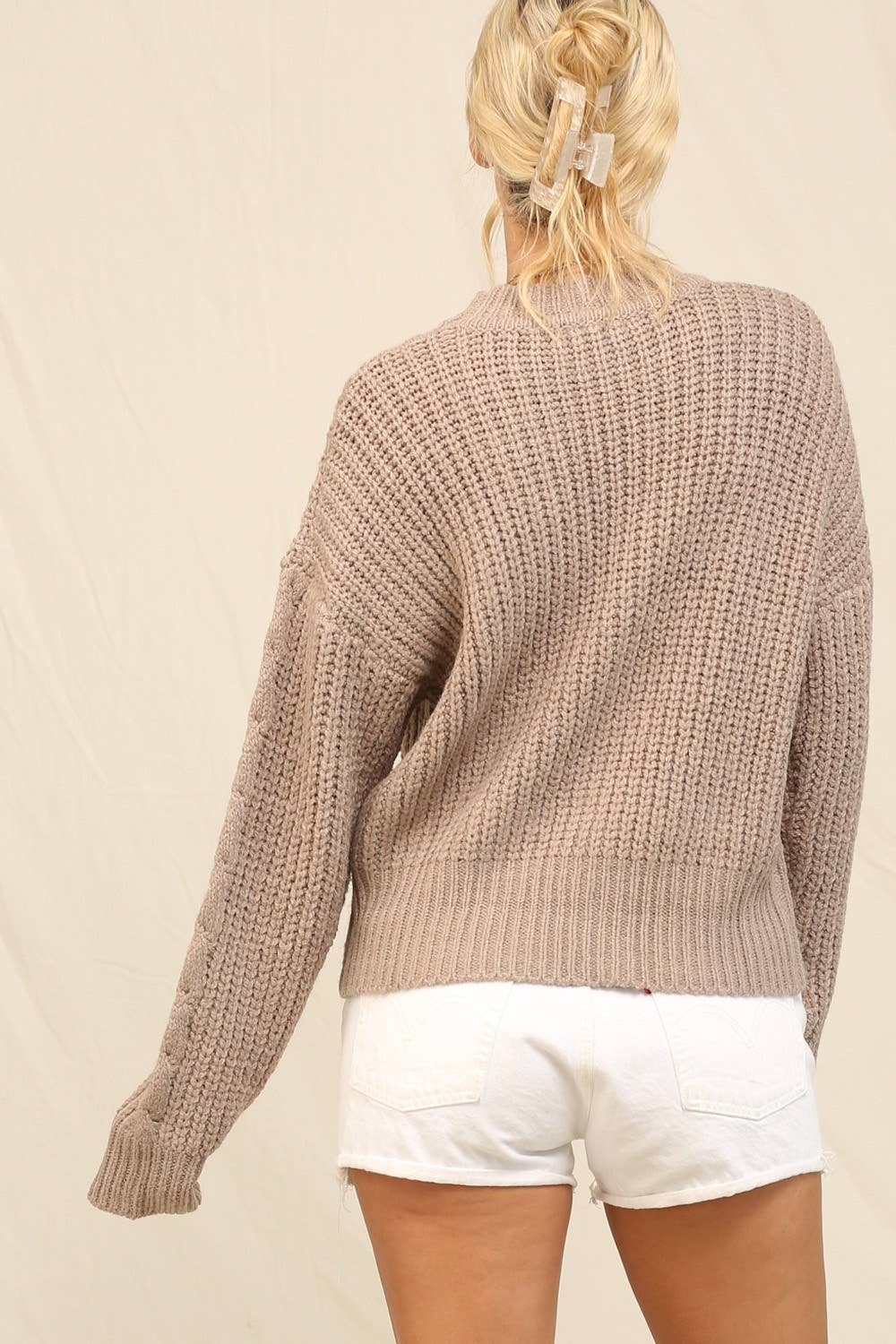KyeMi - Wholesale Knit Sweater - Women's - Chunky Cable Knit Texture Sweater6