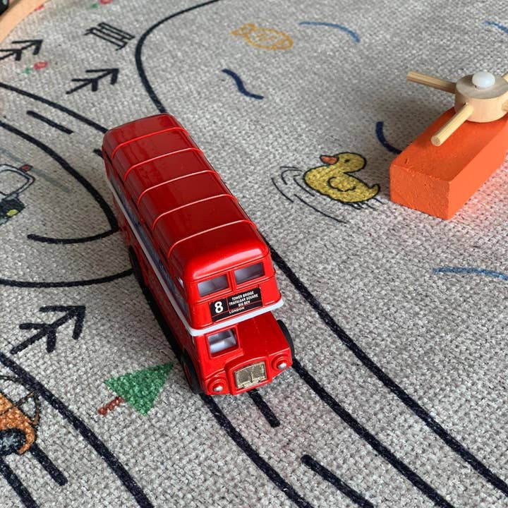 Happy Woody - Vendita all'ingrosso Tappeto - Bambini e neonati - Tappeto per bambini HappyTown con motivo strade - tappeto gioco per cameretta1