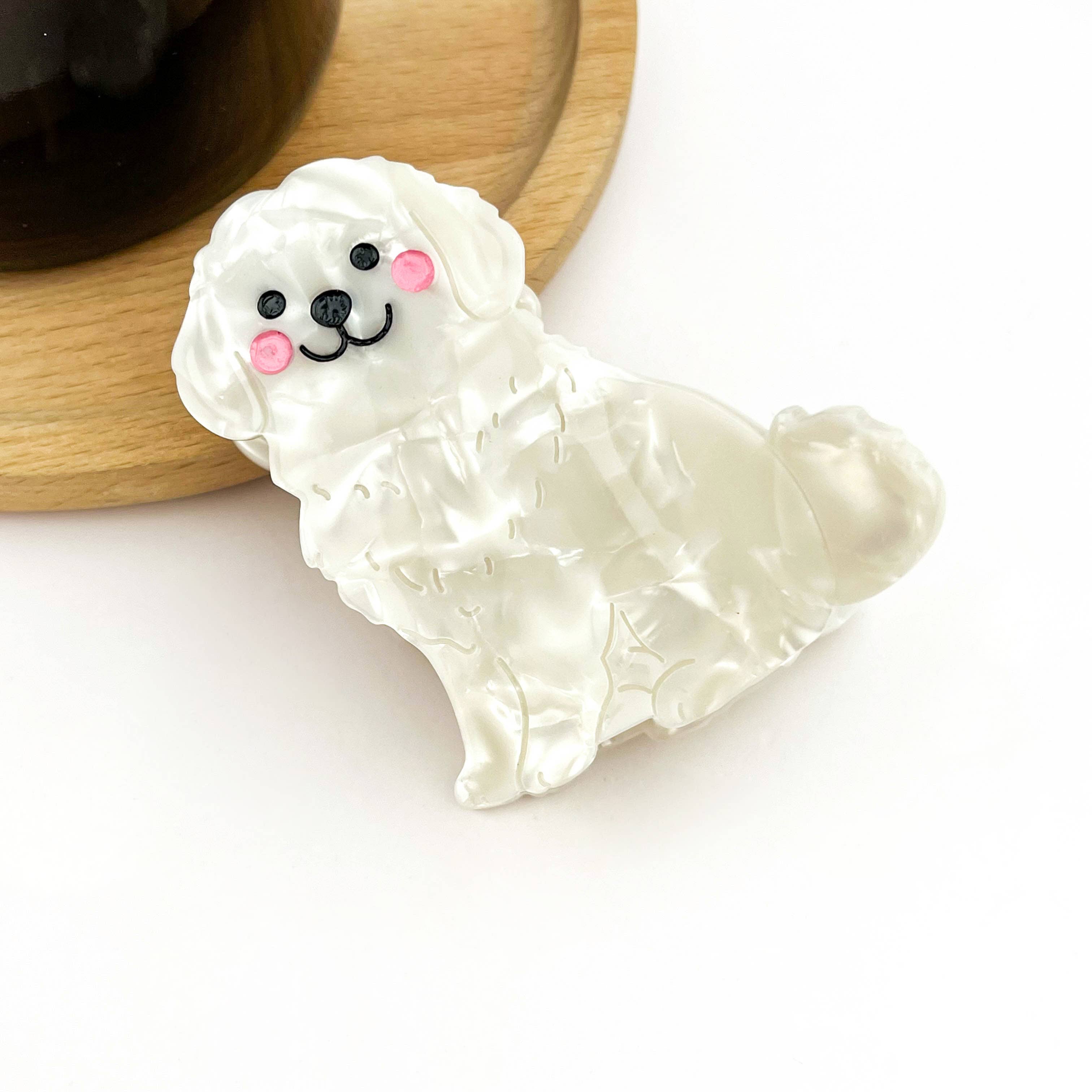 TheDivaSoap – Clips para cabelo - Mulher por atacado – Ganchos de Cabelo Série Acetato Cachorrinho, Grampos de Cabelo de Cachorro Fofo4