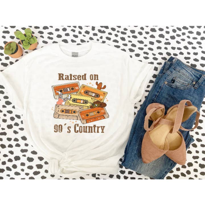 Raise on 90’s Country Music Tee/Sweatshirt for wholesale by Simply Blush Wholesale