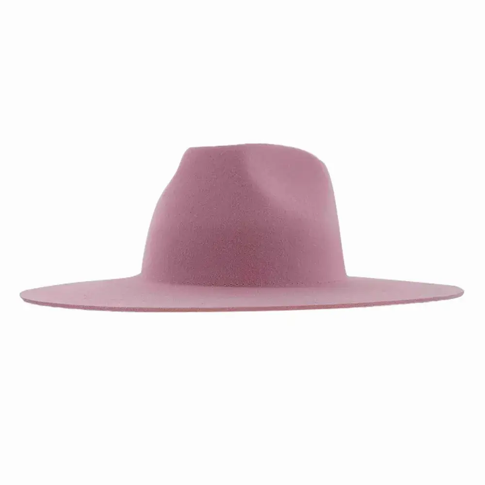American Hat Makers - Wholesale Fedora - Unisex - 100% Wool Felt Flat Brim Fedora Hat - Style Rancher5