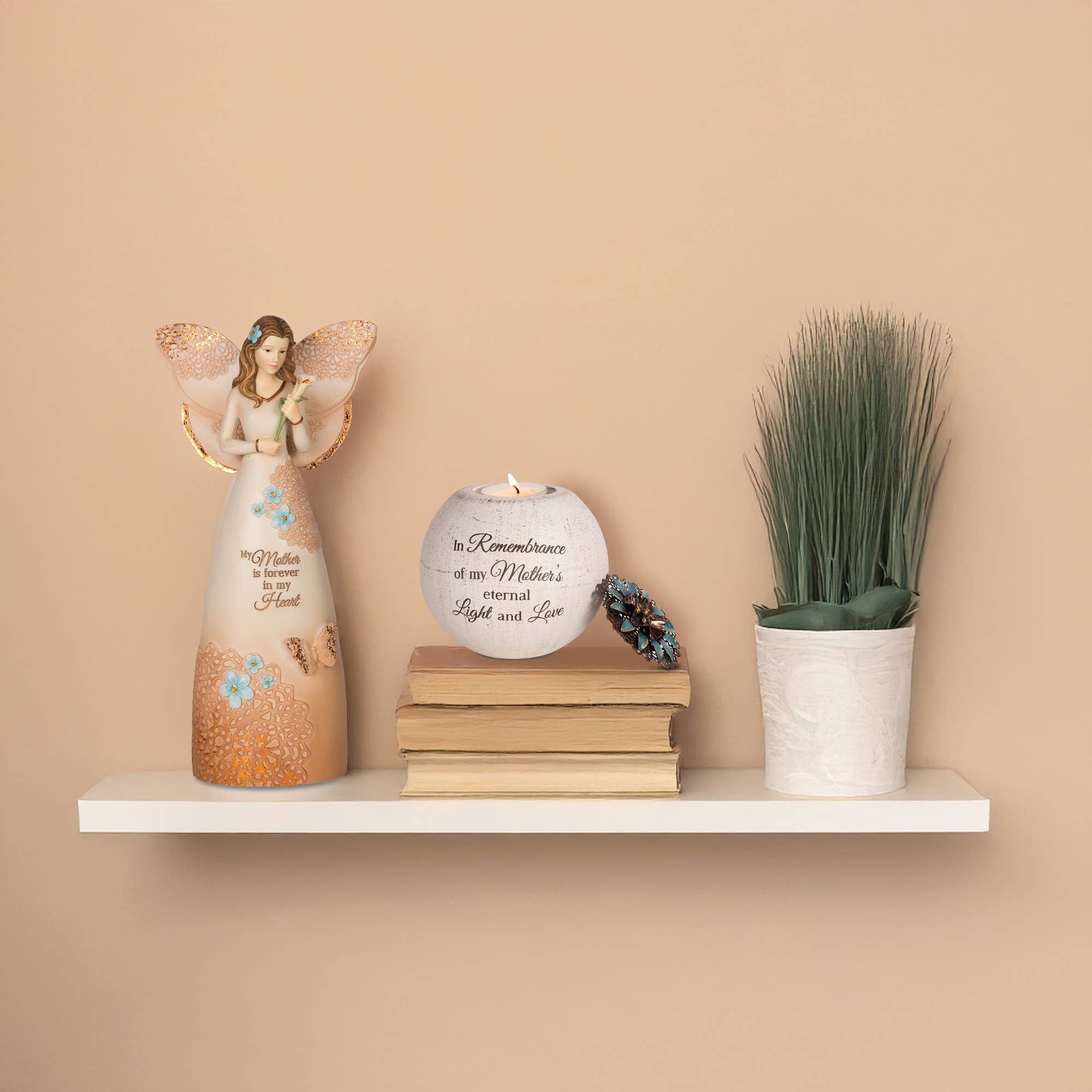 Pavilion - Wholesale Decorative Figurine - Mother - 9" Angel Holding  Calla Lily2