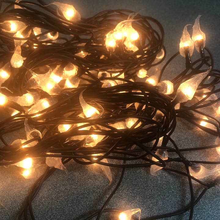 Electric CLEAR Primitive Rice Lights for wholesale by Raggedy Junction