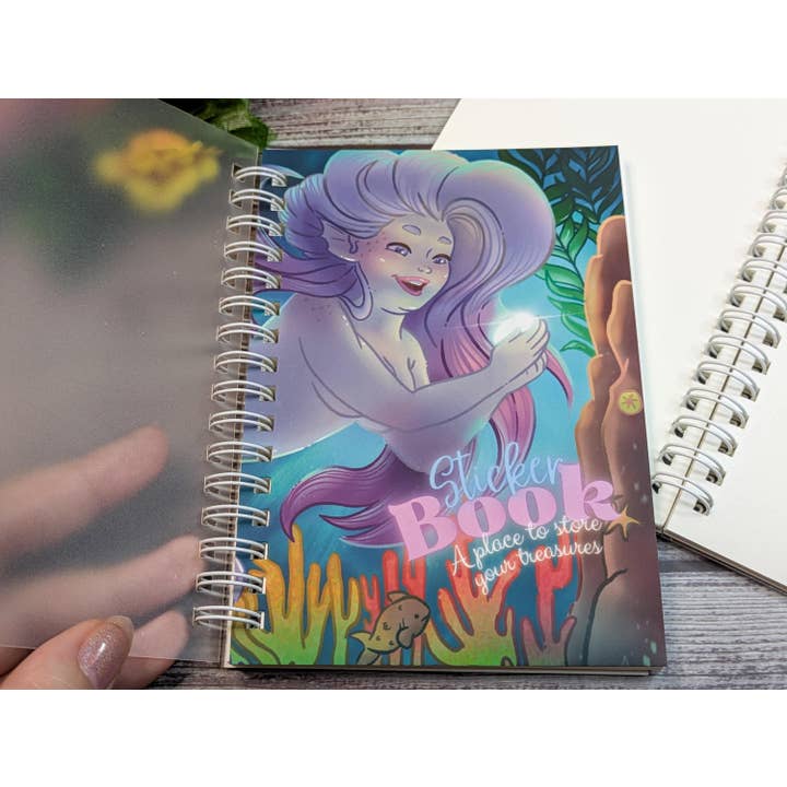 Album de Rangement d'Autocollants Réutilisables A6 Trésor de Sirène pour la vente par Witchbriar Cottage