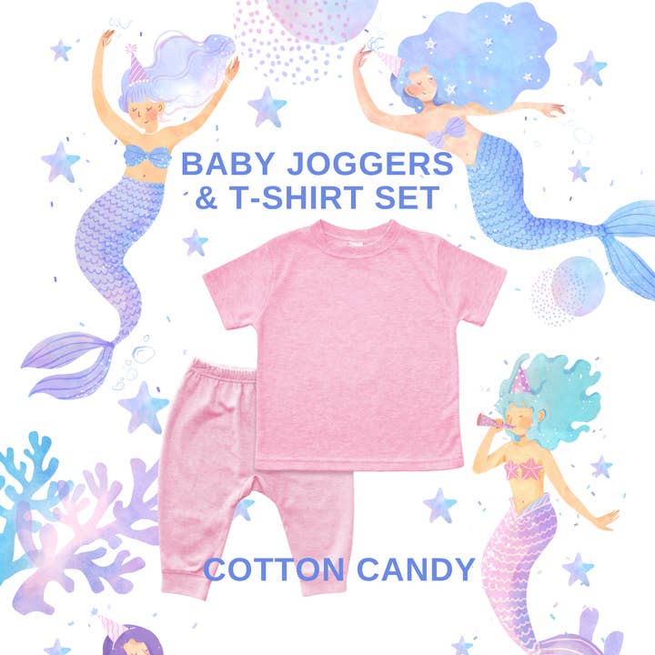 Infant Baby Jogger Pants & Short sleeve T-shirt SET - Blank for wholesale by Laughing Giraffe