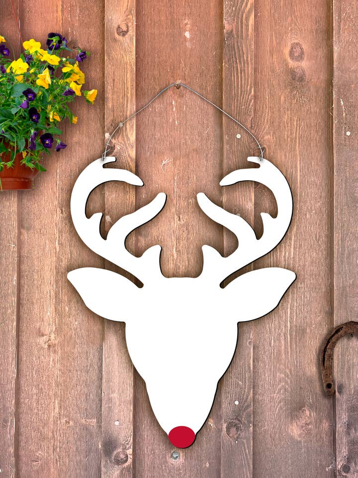 Cabide de porta de cabeça de rena por atacado de Steel Southern Designs