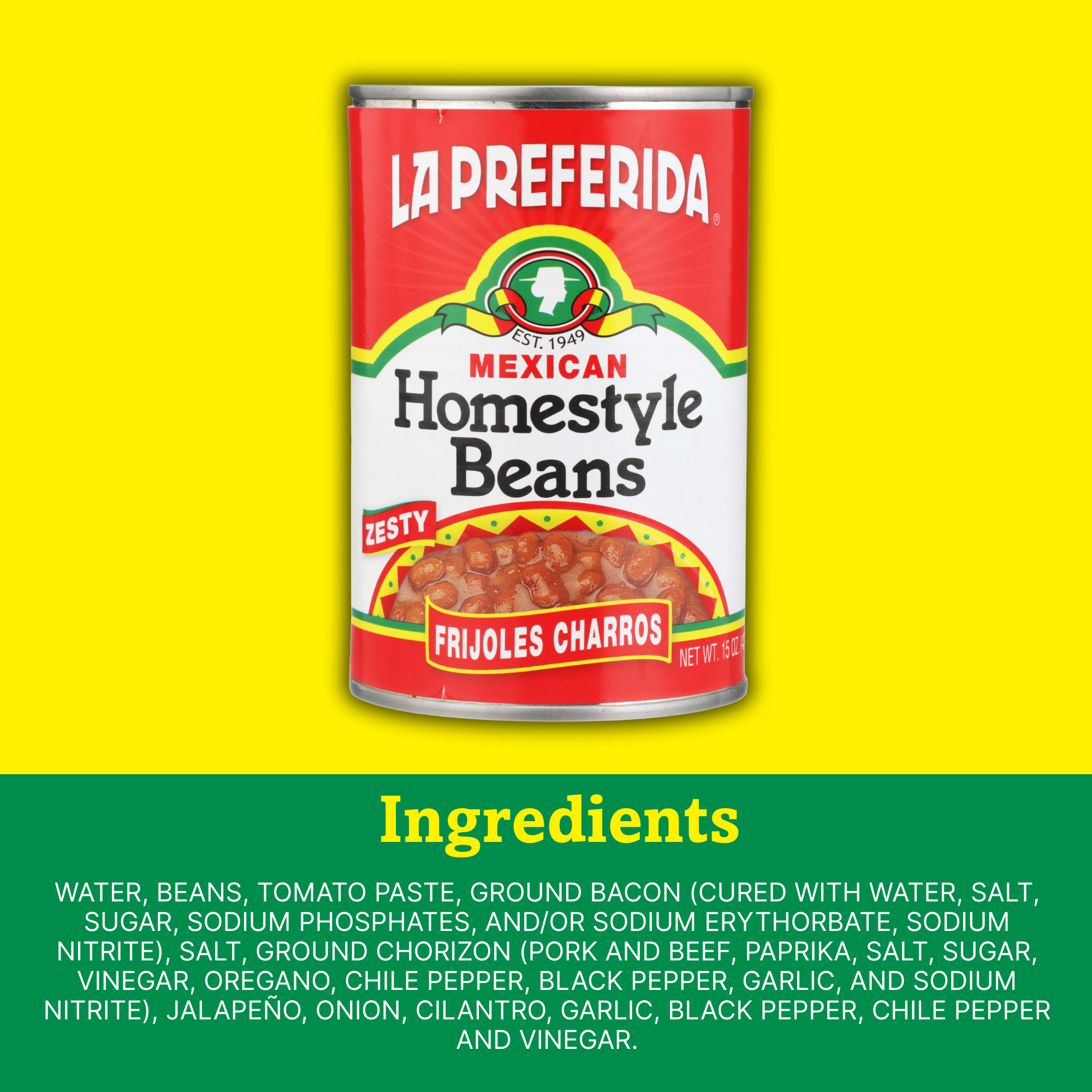 La Preferida Inc - Wholesale Beans - Homestyle Beans (Frijoles Charros)3
