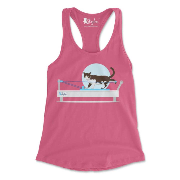 Moonlit Cat on Reformer - Women's Slim Fit Tank for wholesale by Skyba