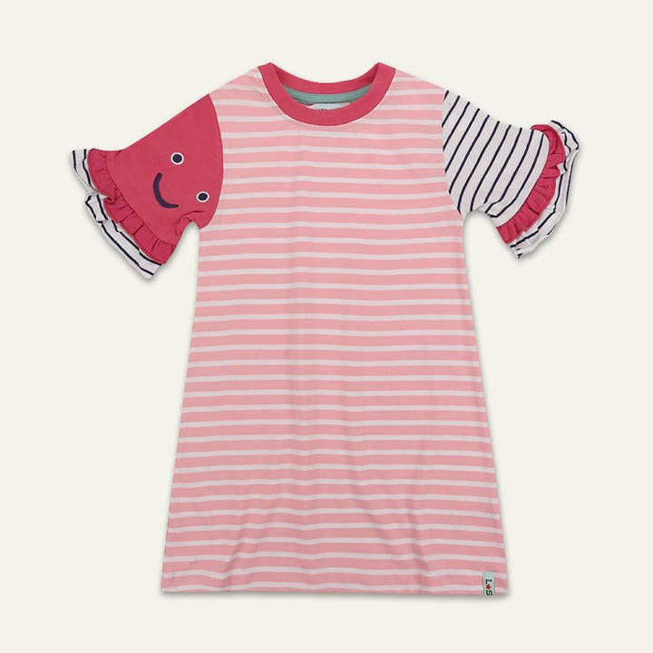 Robe à rayures roses pour la vente par Lilly and Sid