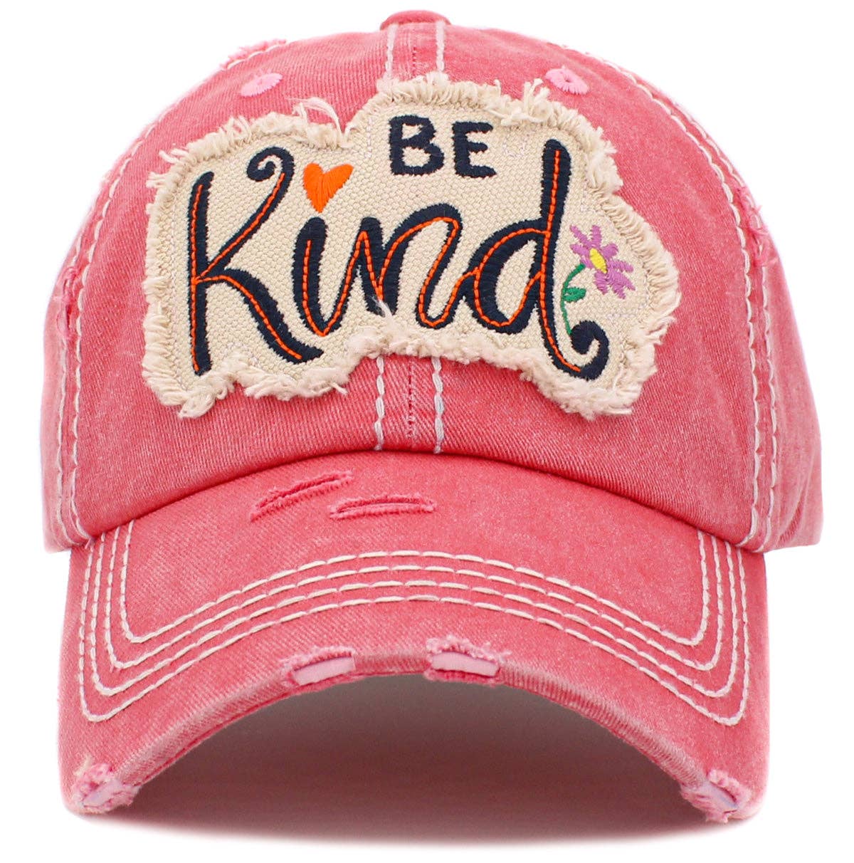 MiMi Wholesale - Wholesale Baseball Cap - Women's - KBV1422 "BE Kind" Vintage Washed Ball Cap3