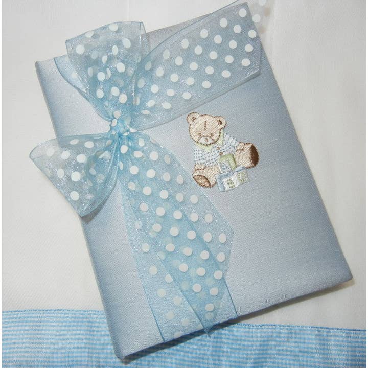 Blue Photo Album With Dotted Bow for wholesale by Simply Charming
