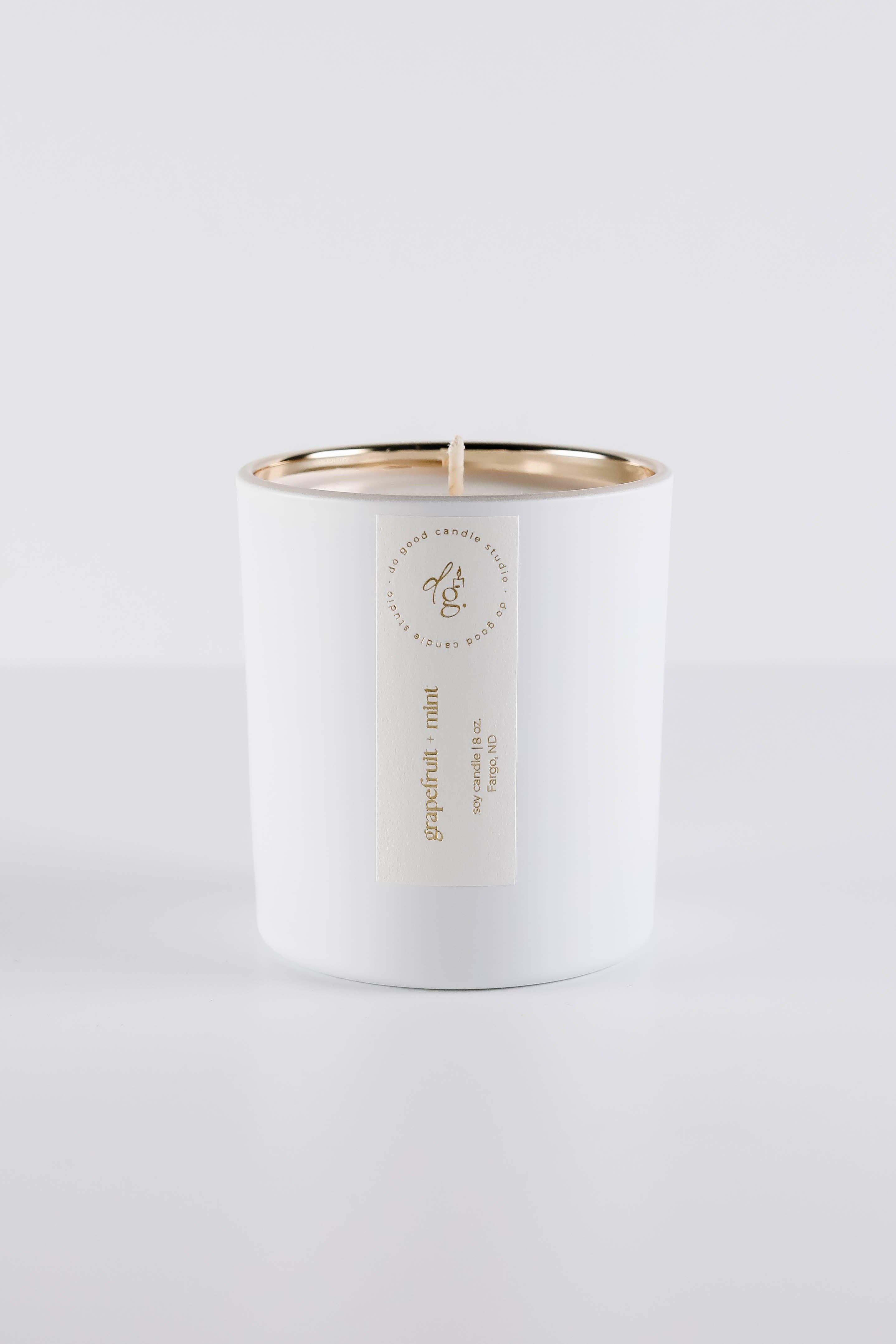 Do Good Candle Studio - Wholesale Jar/Filled Candle - Grapefruit + Mint | Signature White | Non-Toxic Soy Candle2