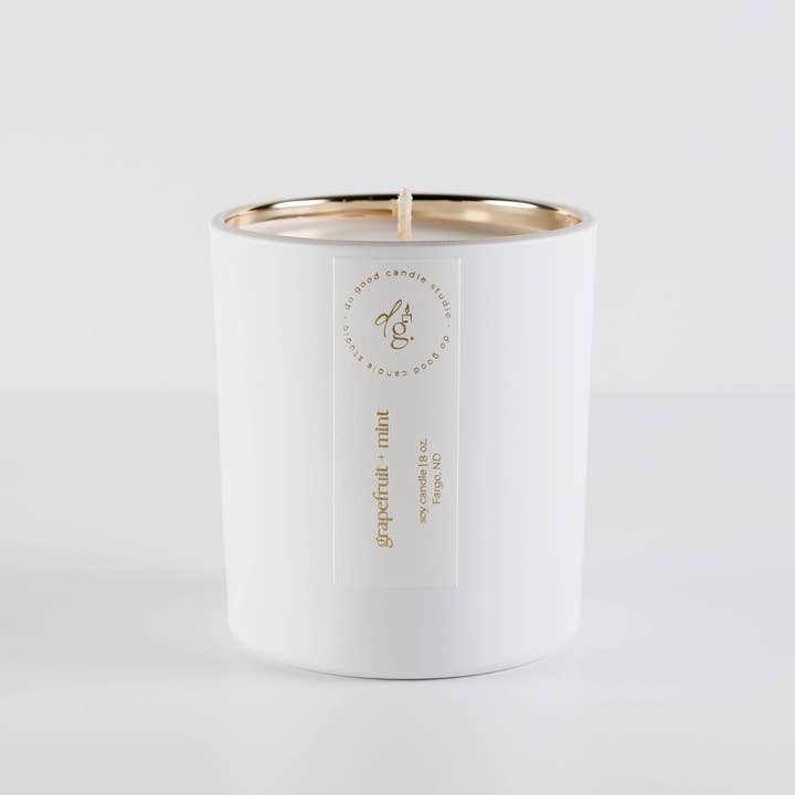 Do Good Candle Studio - Wholesale Jar/Filled Candle - Grapefruit + Mint | Signature White | Non-Toxic Soy Candle2