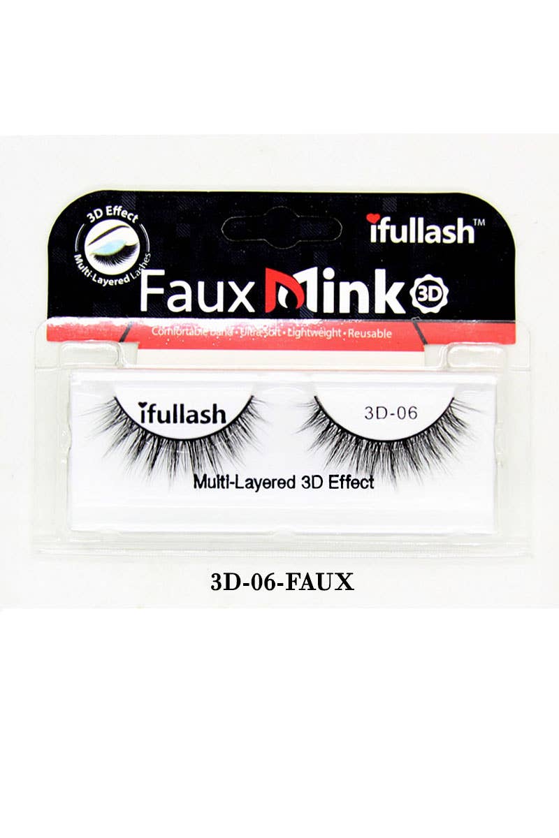 KC Factory - Wholesale False/Fake Eyelashes - Eyelashes - 3D Effect High Quality Faux Mink (3D-01-FAUX)5
