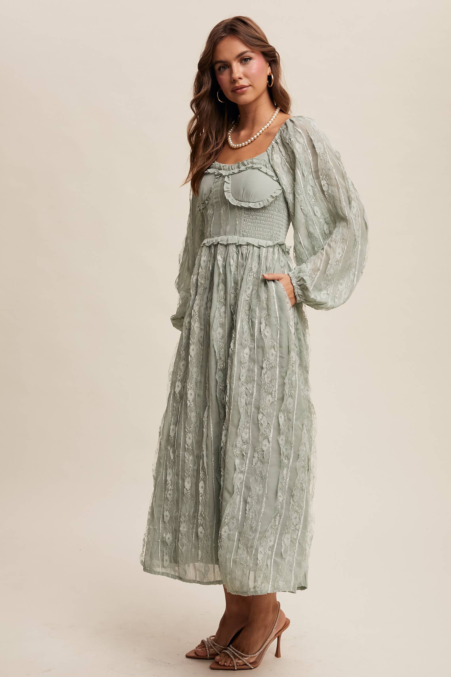 Listicle - Wholesale Dress - Women's - Romantic Lace Midi Dress38