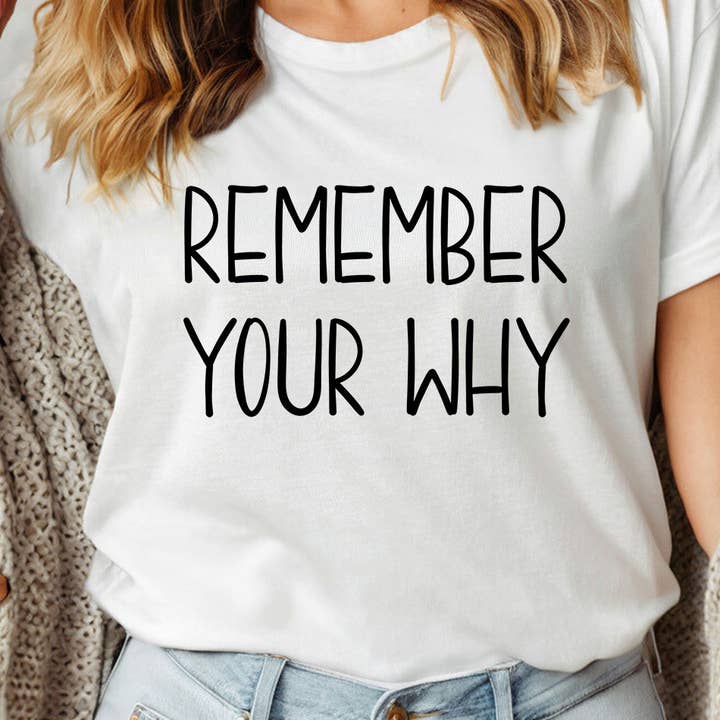 House Of Rodan - Wholesale Shirt - Unisex - Remember Your Why - Positive Saying Quote Graphic T-Shirt1