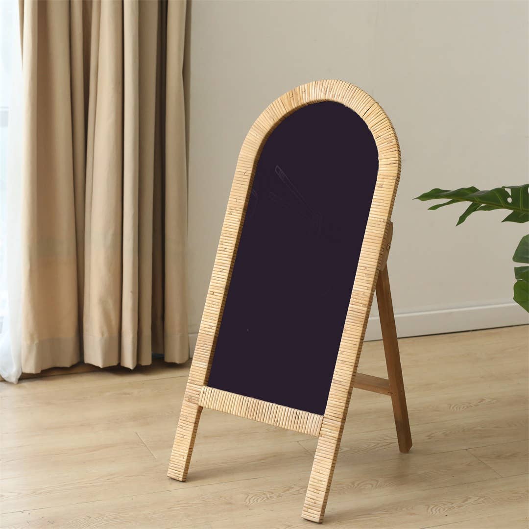 Cheungs Home Decor - Wholesale Chalkboard - Roussilon Curved Rattan Wrapped Standing Chalkboard15