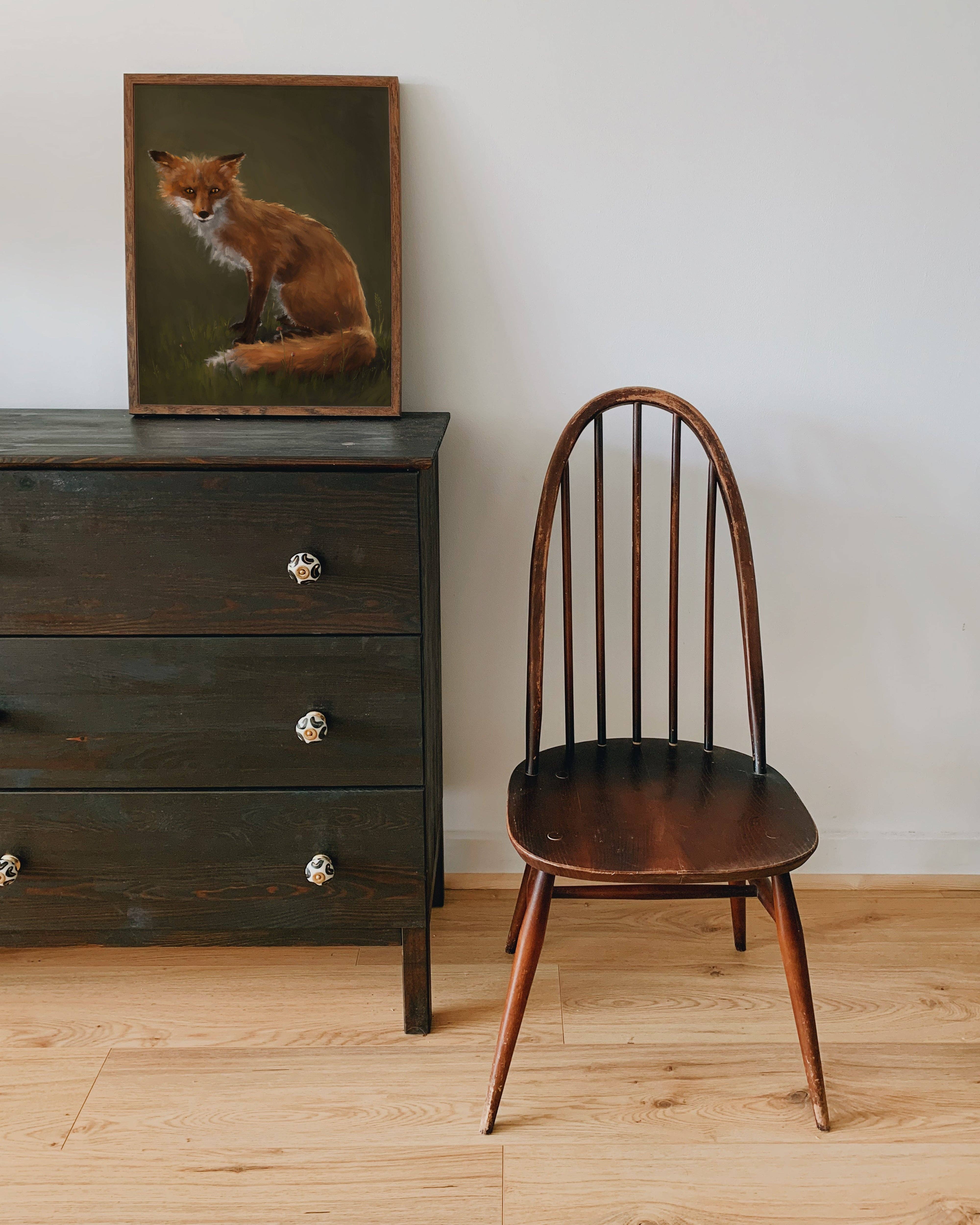 The Ugly Cat Studio - Wholesale Art Print - Forest Fox Oil Painting rt Print23