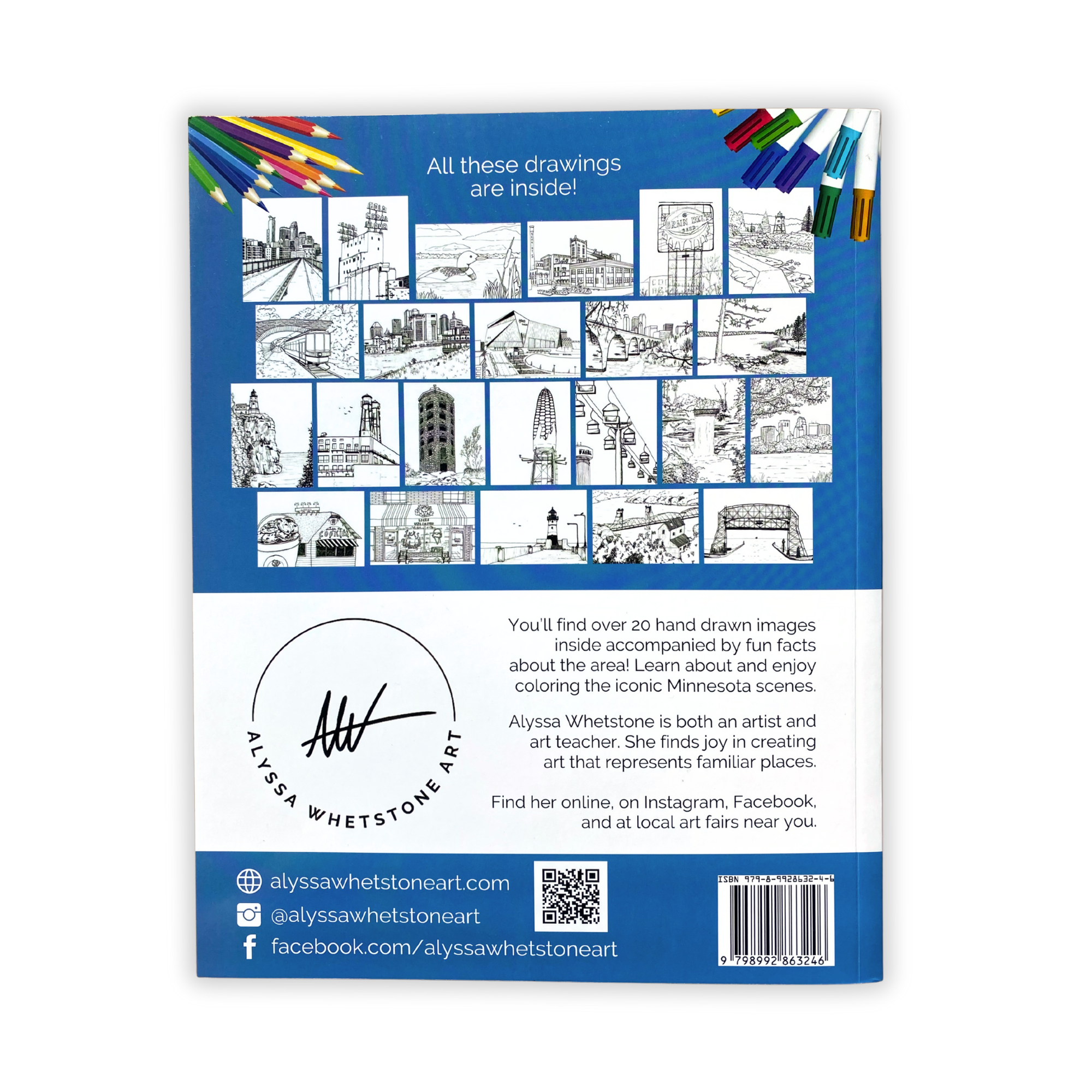 Alyssa Whetstone Art - Wholesale Coloring & Activity Book - Adult - Minnesota Hand-Drawn Coloring Book4
