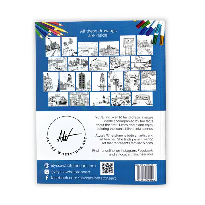 Alyssa Whetstone Art - Wholesale Coloring & Activity Book - Adult - Minnesota Hand-Drawn Coloring Book4