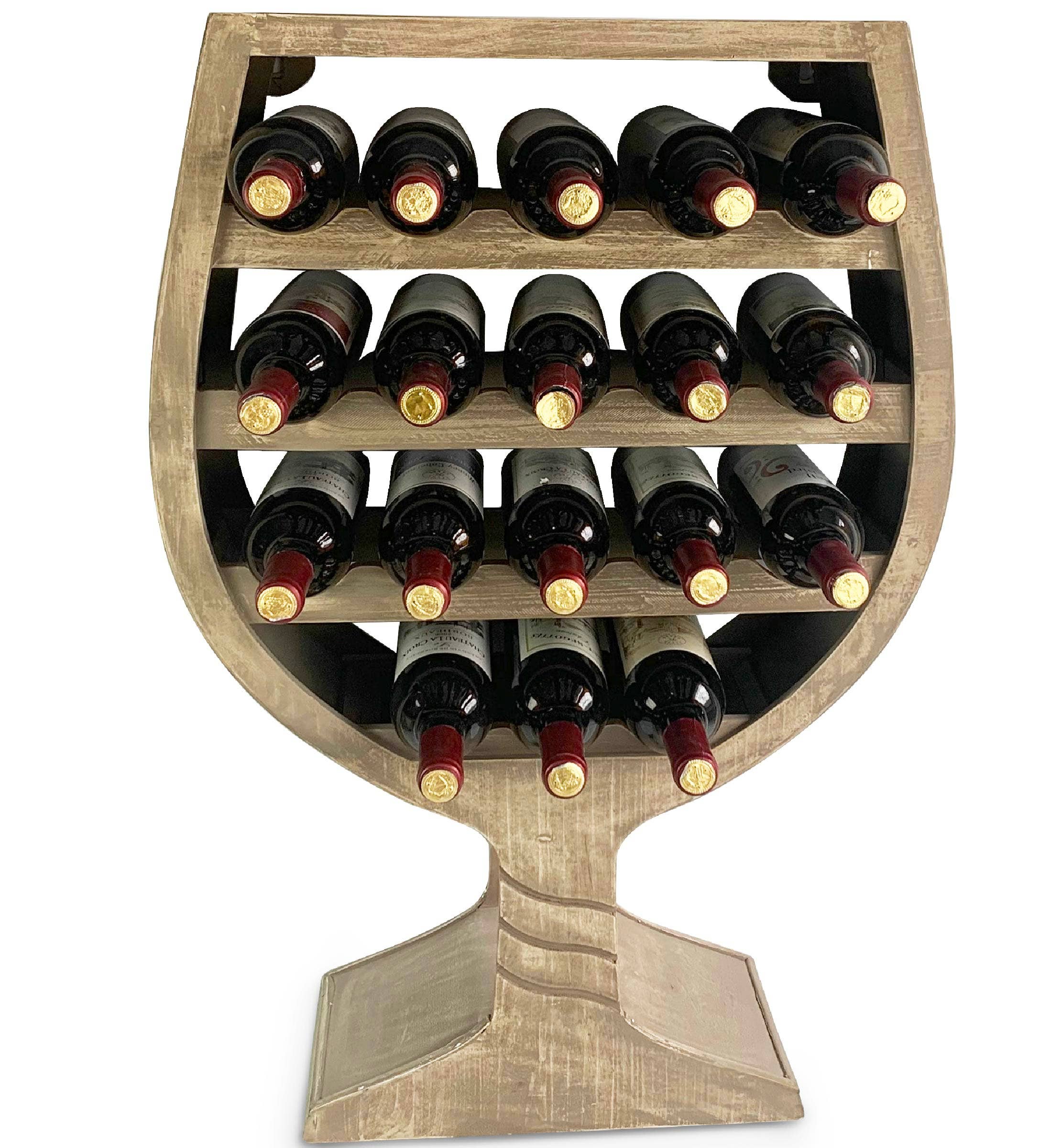 Cota Global - Wholesale Wine Rack - Modern Wall Mounted Wine Glass Shape Rack - 18 Bottles0