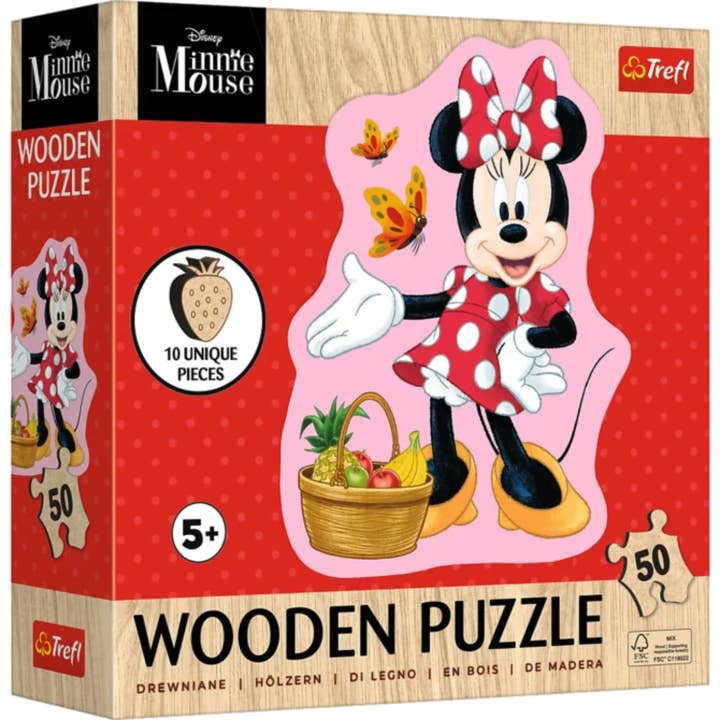 Trefl Wood 50 Piece Wood Puzzle - Disney's Happy Minnie for wholesale by Trefl USA